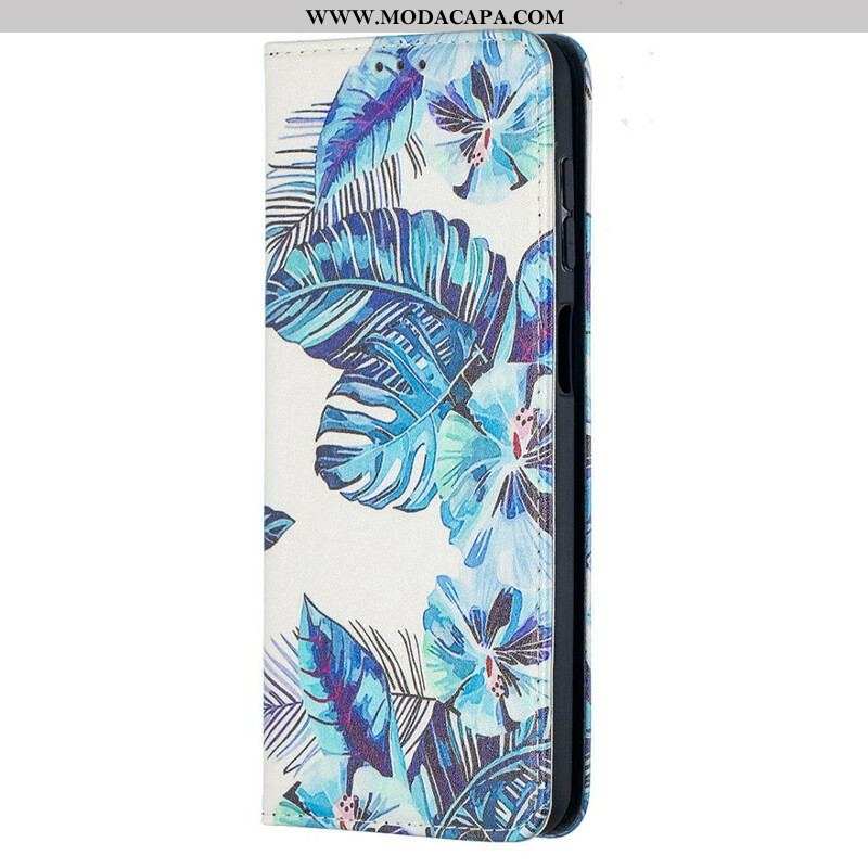 Capa De Celular Para Samsung Galaxy M12 / A12 Flip Folhas