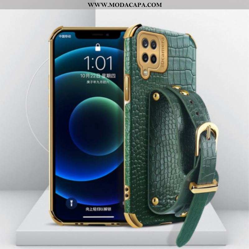 Capa Para Samsung Galaxy M12 / A12 Alça Croco