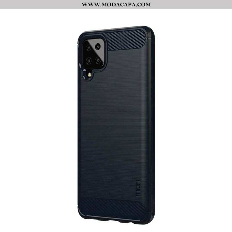 Capa Para Samsung Galaxy M12 / A12 Fibra De Carbono Escovada Mofi