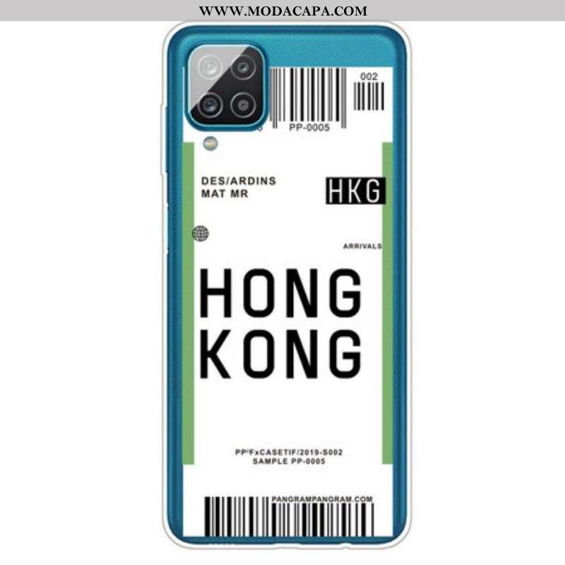 Capa Para Samsung Galaxy M12 / A12 Cartão De Embarque Para Hong Kong