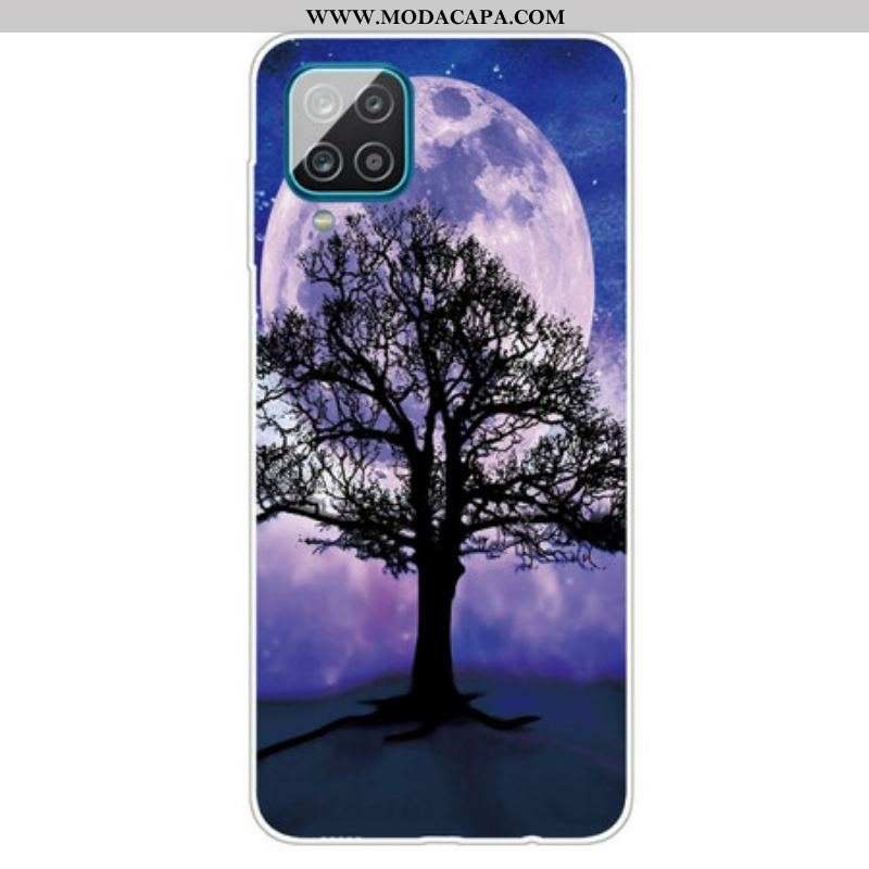 Capa Para Samsung Galaxy M12 / A12 Árvore E Lua