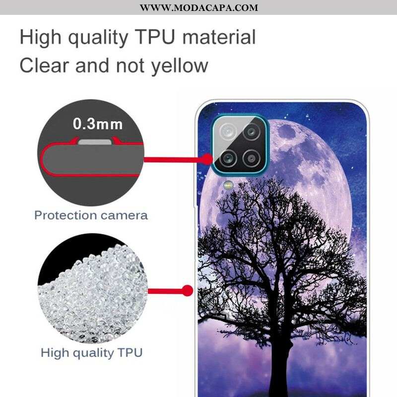 Capa Para Samsung Galaxy M12 / A12 Árvore E Lua