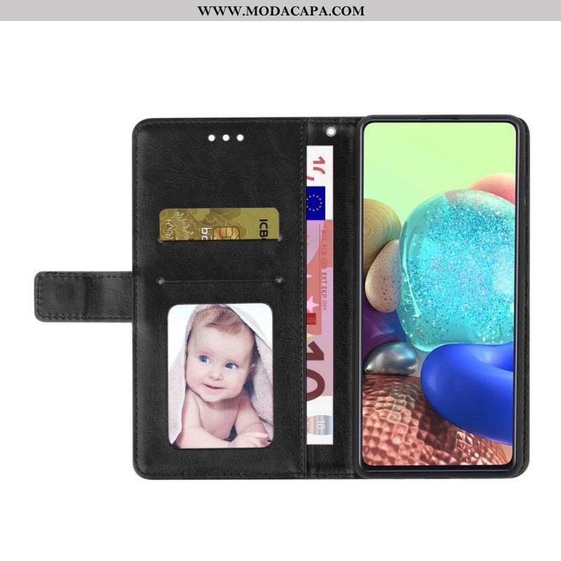 Capa Flip Para Samsung Galaxy M12 / A12 Estilo Couro Geo Y Design