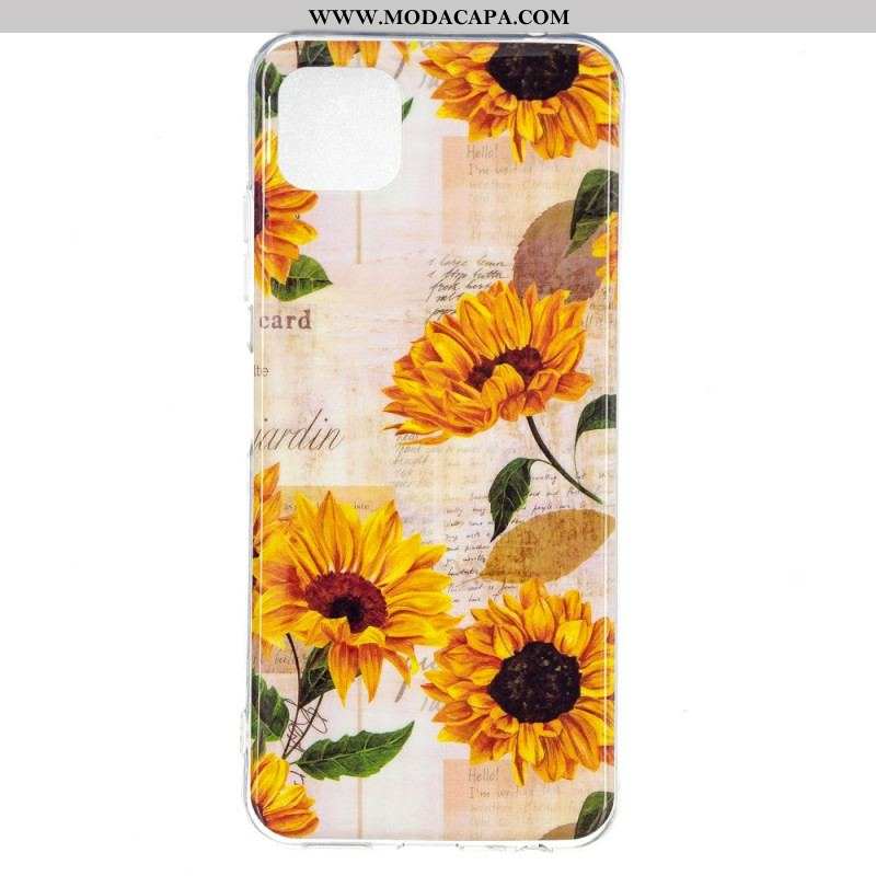 Capa Para Samsung Galaxy M12 / A12 Flores Fluorescentes