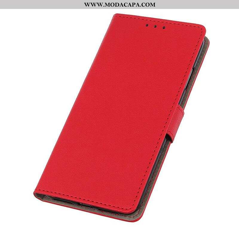 Capa Flip Para Samsung Galaxy M12 / A12 Efeito Couro Clássico