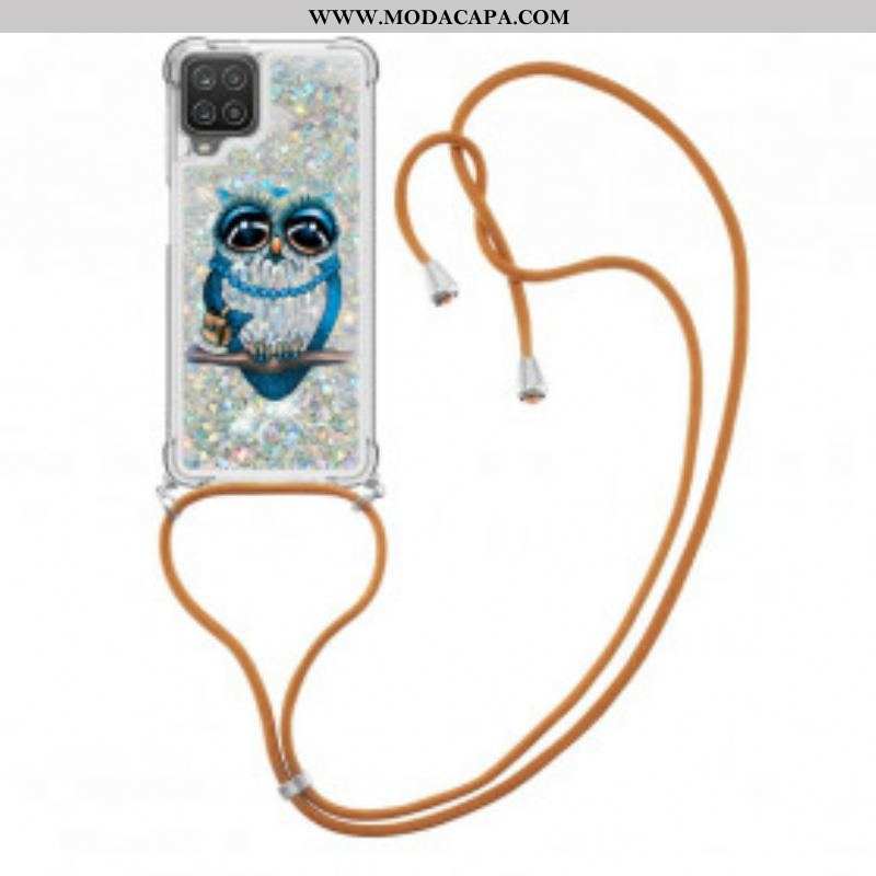 Capa Para Samsung Galaxy M12 / A12 De celular Cordão De Lantejoulas Miss Owl