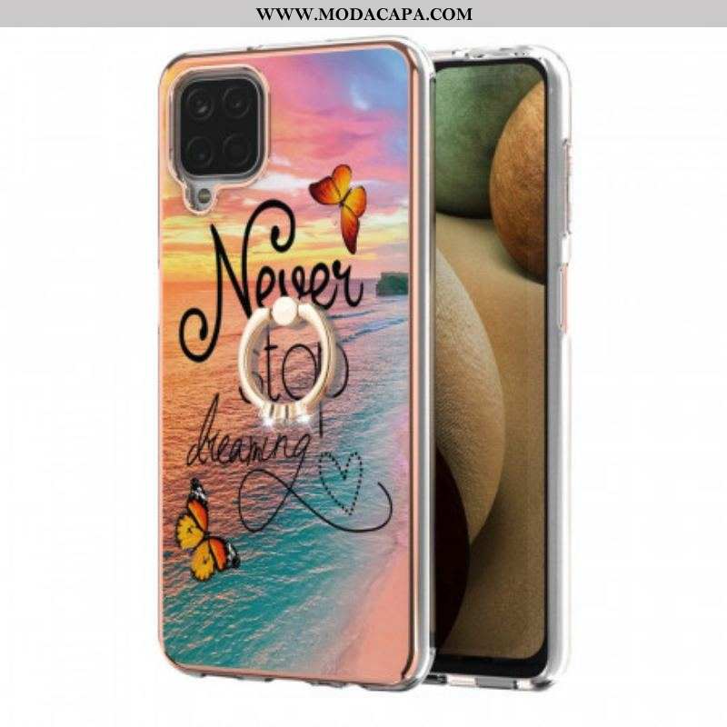 Capa De Celular Para Samsung Galaxy M12 / A12 Suporte De Anel Nunca Pare De Sonhar