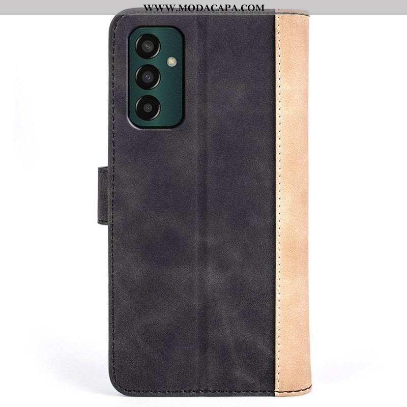 Capa Flip Para Samsung Galaxy M13 Estilo De Couro Ondulado