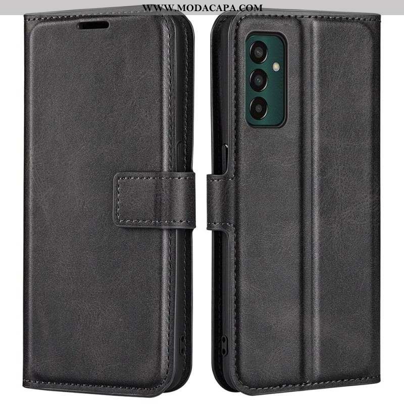 Capa De Couro Para Samsung Galaxy M13 Efeito Couro Fino