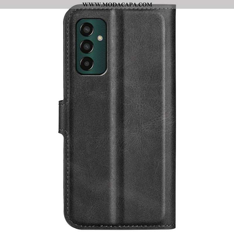 Capa De Couro Para Samsung Galaxy M13 Efeito Couro Fino