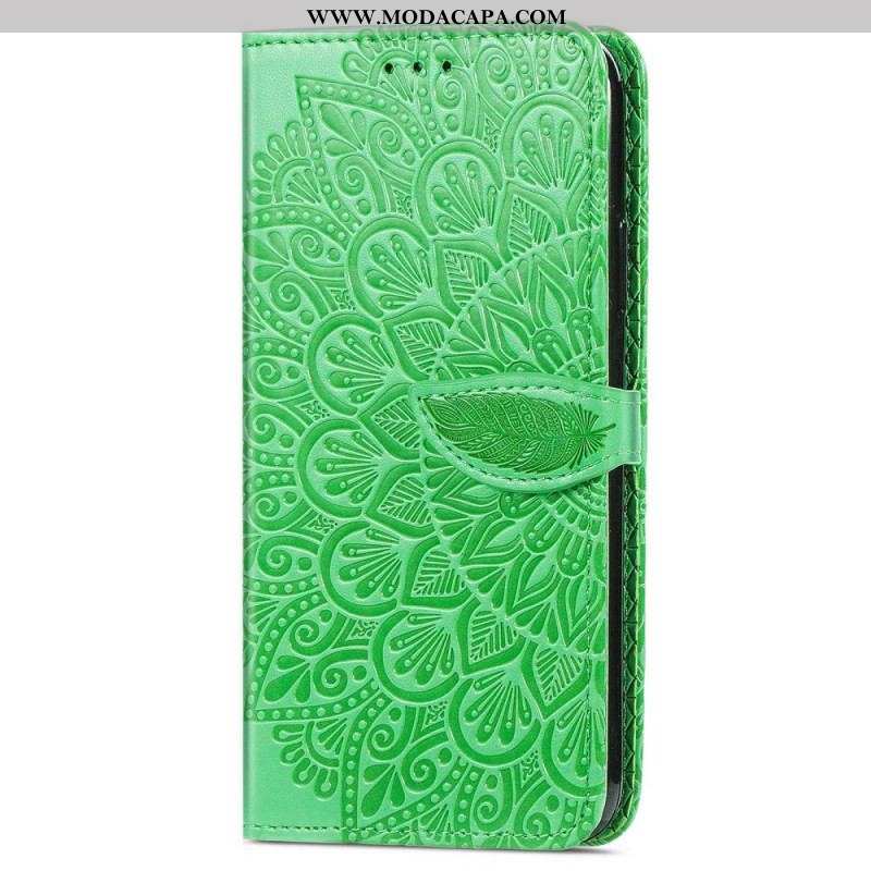 Capa Flip Para Samsung Galaxy M13 Folhas Tribais