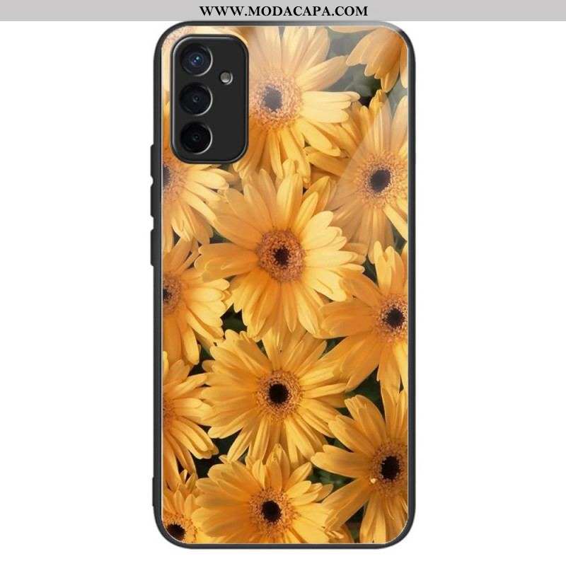 Capa Para Samsung Galaxy M13 Flores De Sol Vidro Temperado