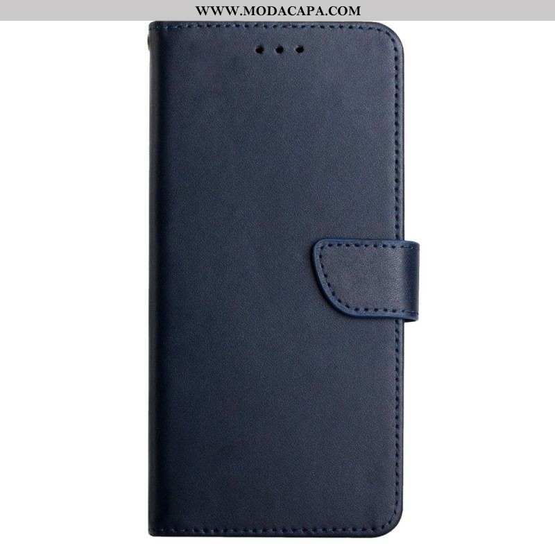 Capa Flip Para Samsung Galaxy M13 Couro Napa Genuíno