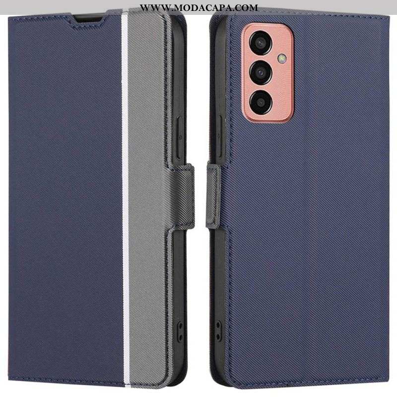 Capa Folio Para Samsung Galaxy M13 Bicolor Ultra Fino