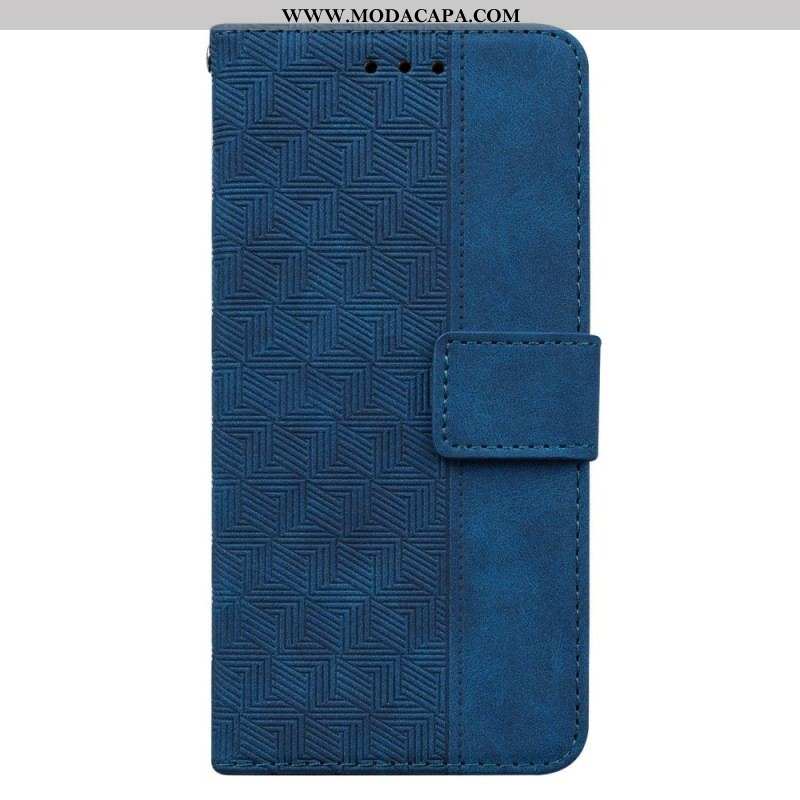 Capa Flip Para Samsung Galaxy M13 De Cordão Padrão De Tiras