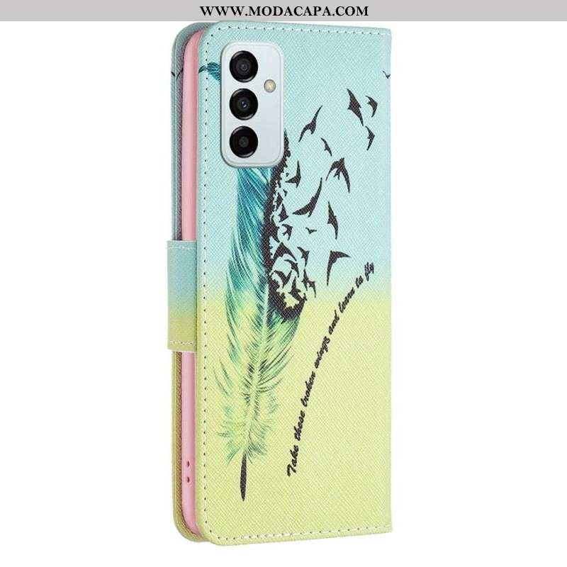 Capa Folio Para Samsung Galaxy M23 5G Aprender A Voar