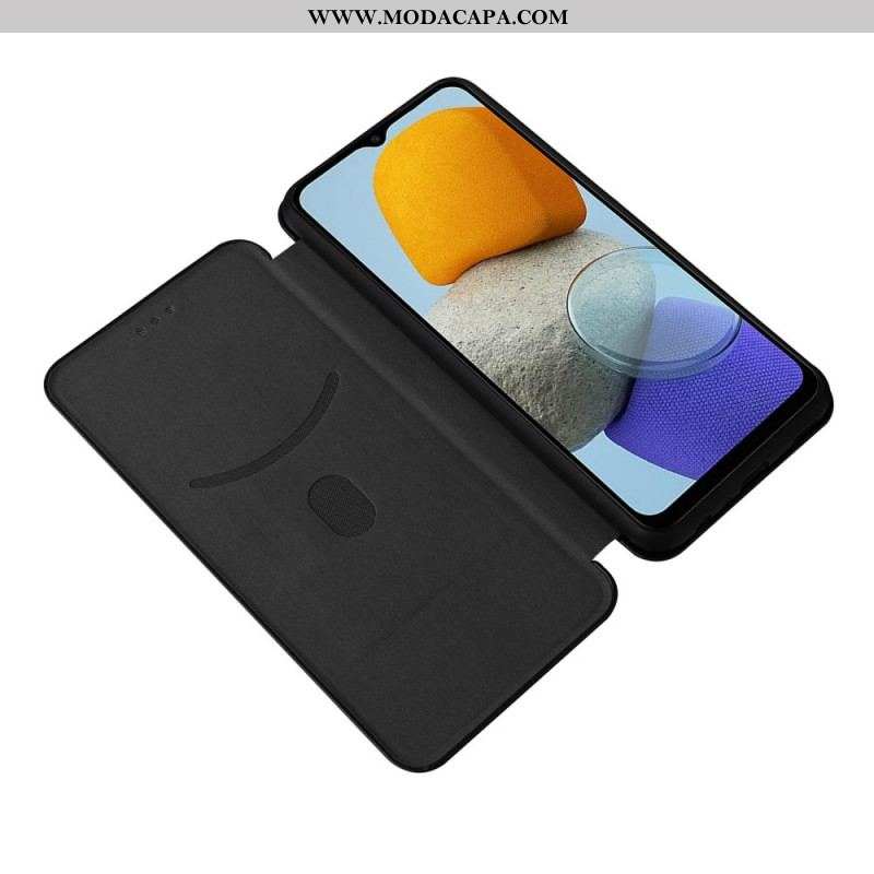 Capa De Celular Para Samsung Galaxy M23 5G Flip Fibra De Carbono