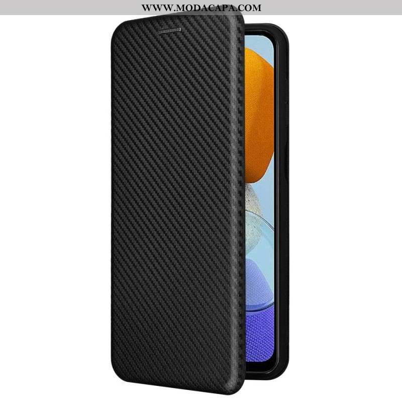 Capa De Celular Para Samsung Galaxy M23 5G Flip Fibra De Carbono
