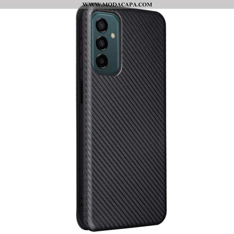Capa De Celular Para Samsung Galaxy M23 5G Flip Fibra De Carbono