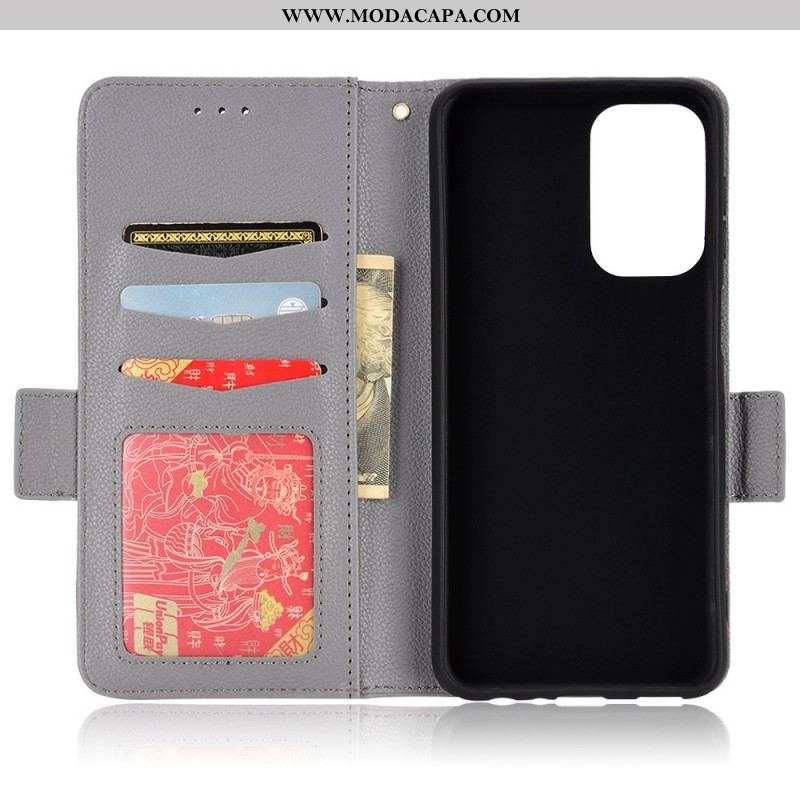 Capa Folio Para Samsung Galaxy M23 5G Estilo Couro Lichia