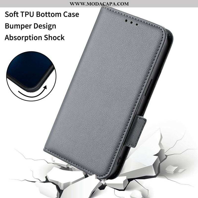 Capa Folio Para Samsung Galaxy M23 5G Estilo Couro Lichia