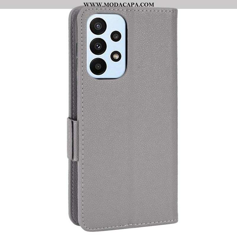 Capa Folio Para Samsung Galaxy M23 5G Estilo Couro Lichia