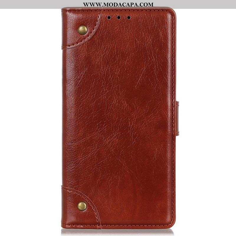 Capa Flip Para Samsung Galaxy M23 5G Couro Napa Vintage