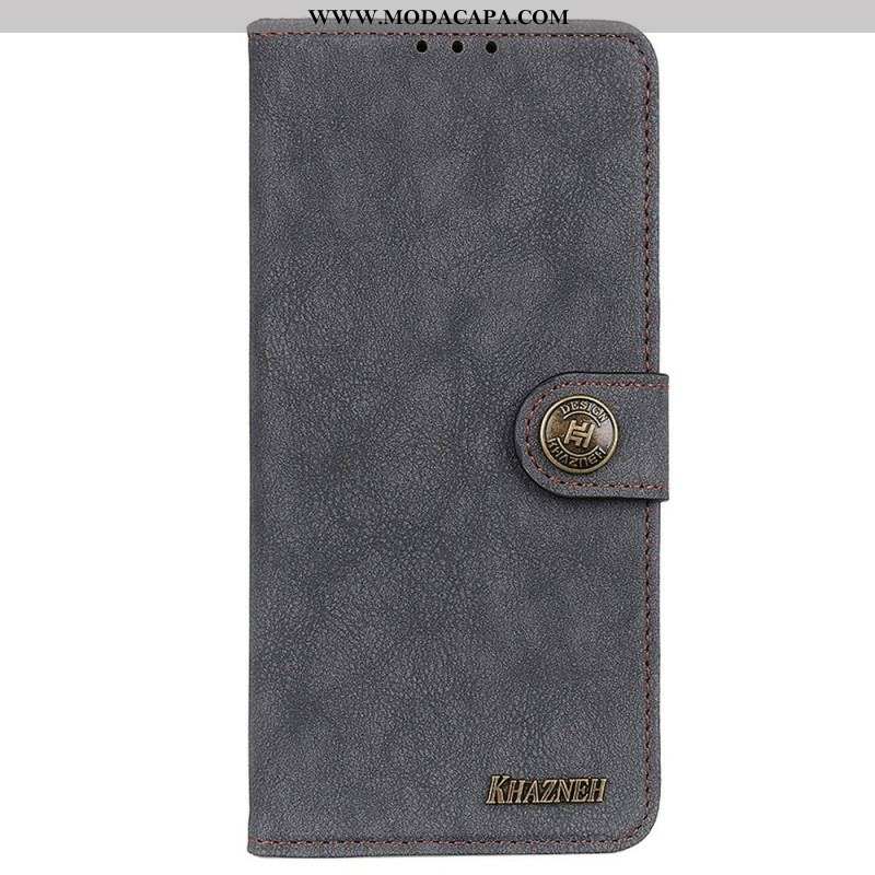 Capa Flip Para Samsung Galaxy M23 5G Couro Rachado Khazneh