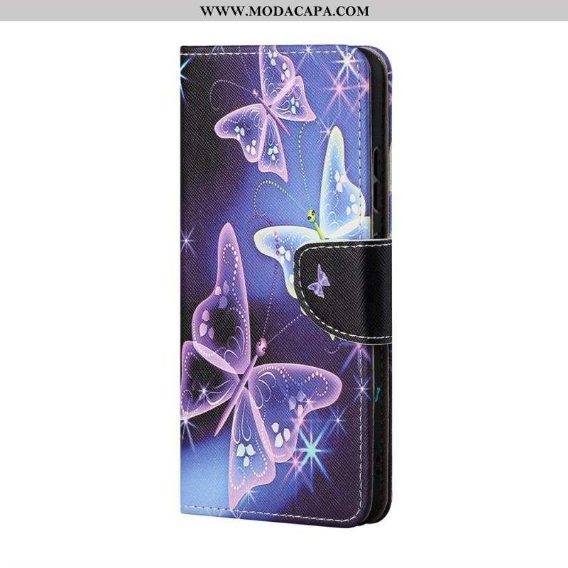 Capa Folio Para Samsung Galaxy M23 5G Borboleta