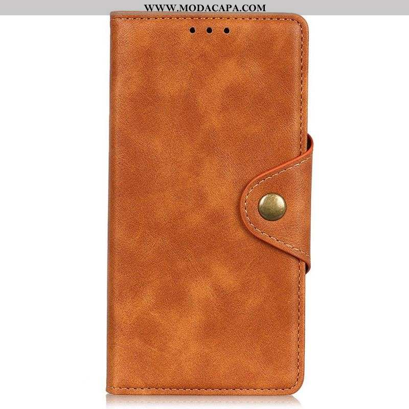 Capa Flip Para Samsung Galaxy M23 5G Botão Magnético