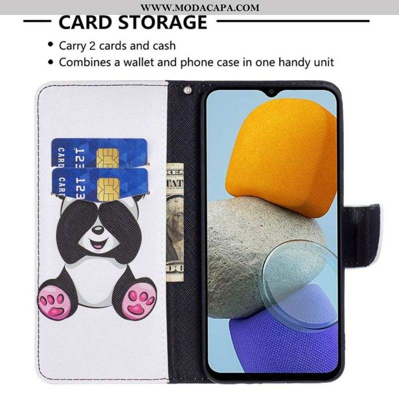 Capa Folio Para Samsung Galaxy M23 5G Panda