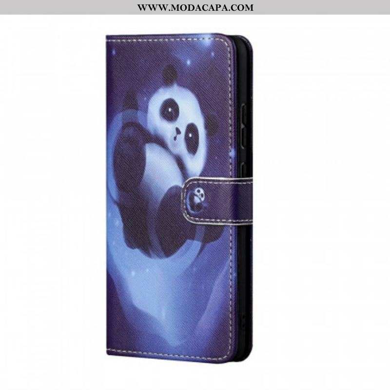 Capa De Couro Para Samsung Galaxy M23 5G De Cordão Strappy Panda