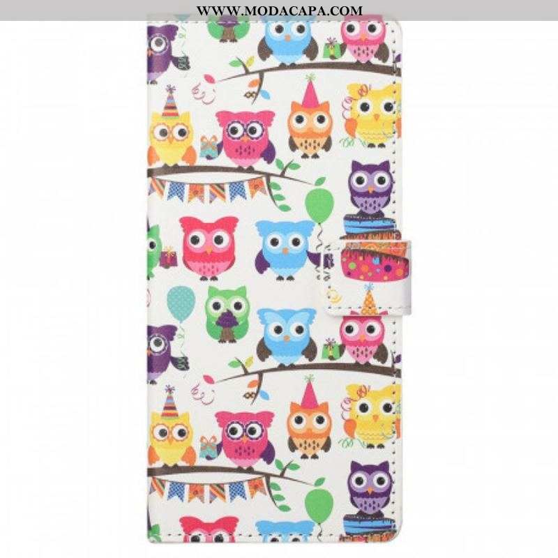 Capa Flip Para Samsung Galaxy M23 5G Tribo Coruja