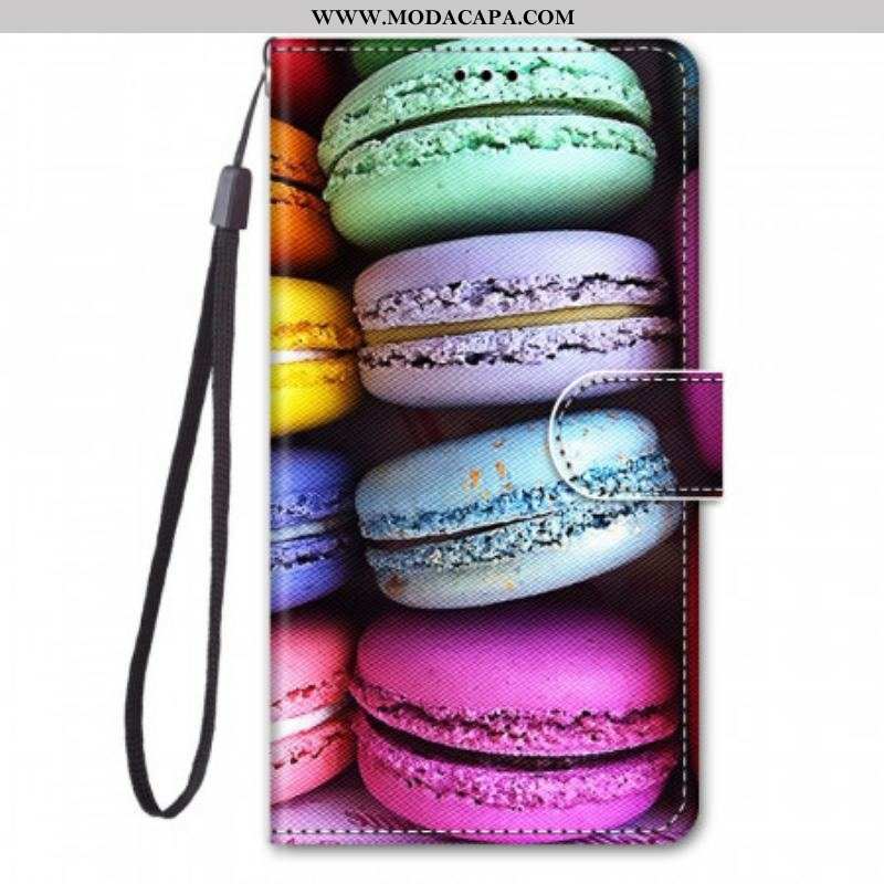 Capa De Couro Para Samsung Galaxy M23 5G Macarons