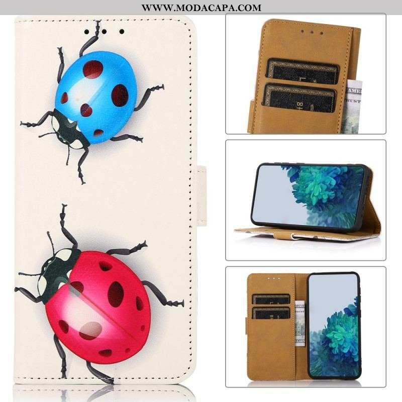 Capa Flip Para Samsung Galaxy M32 Joaninhas