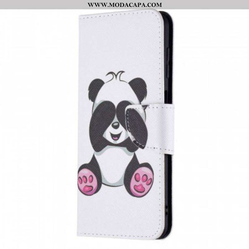 Capa Flip Para Samsung Galaxy M32 Panda Divertido