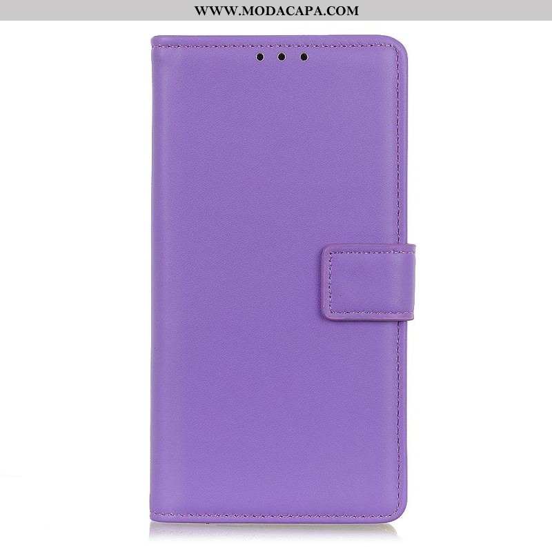 Capa De Couro Para Samsung Galaxy M32 Couro Falso Chamativo