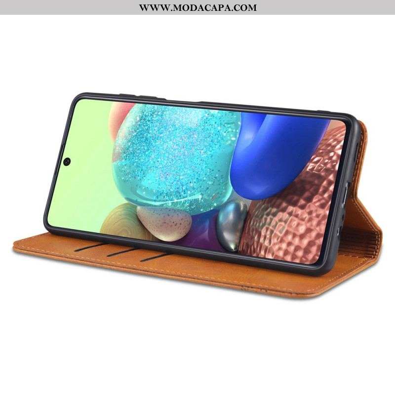 Capa De Celular Para Samsung Galaxy M32 Flip Estilo De Couro Azns