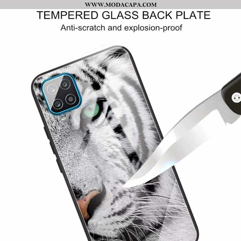 Capa Para Samsung Galaxy M32 Vidro Temperado Tigre