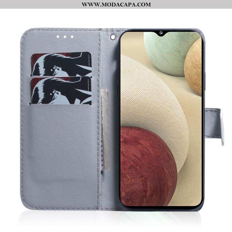 Capa Folio Para Samsung Galaxy M32 Pintura De Corujas