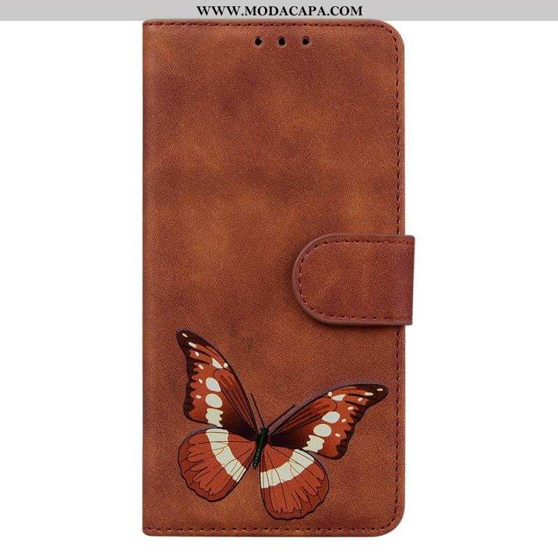 Capa Flip Para Samsung Galaxy M33 5G Borboleta