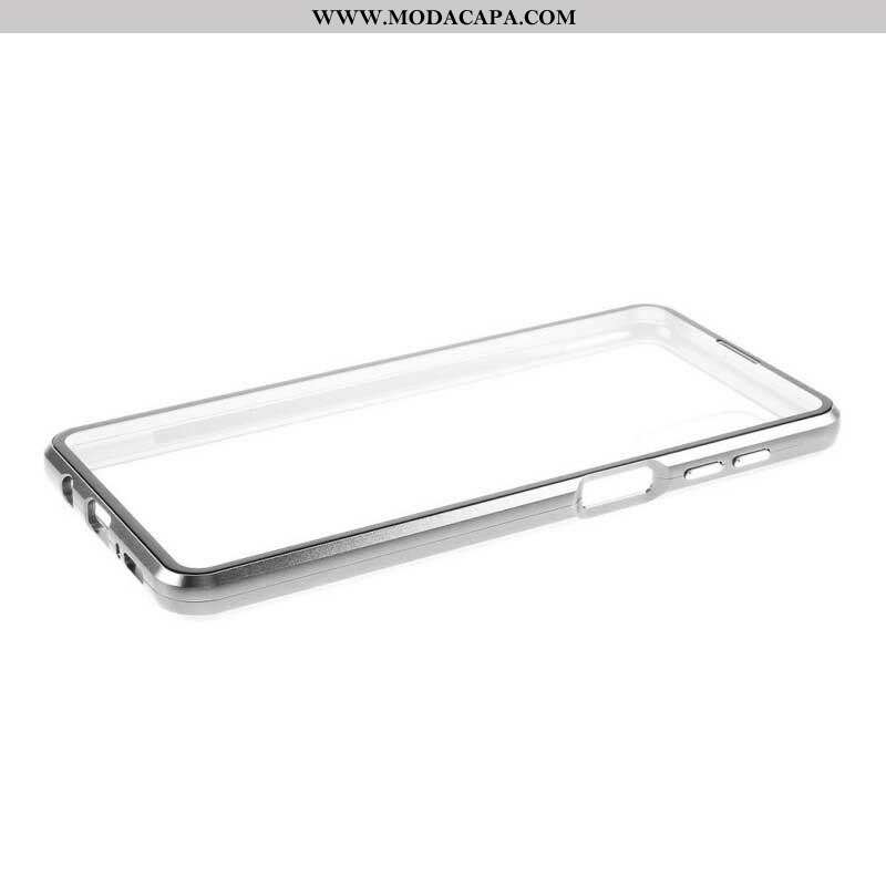 Capa Para Samsung Galaxy M51 Bordas De Metal E Vidro Temperado