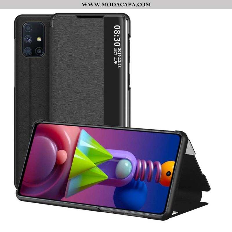 Capa De Celular Para Samsung Galaxy M51 Couro Sintético Texturizado