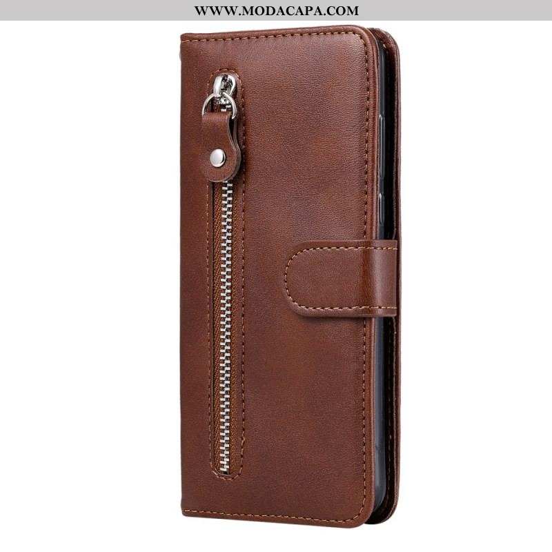 Capa Flip Para Samsung Galaxy M52 5G Zíper