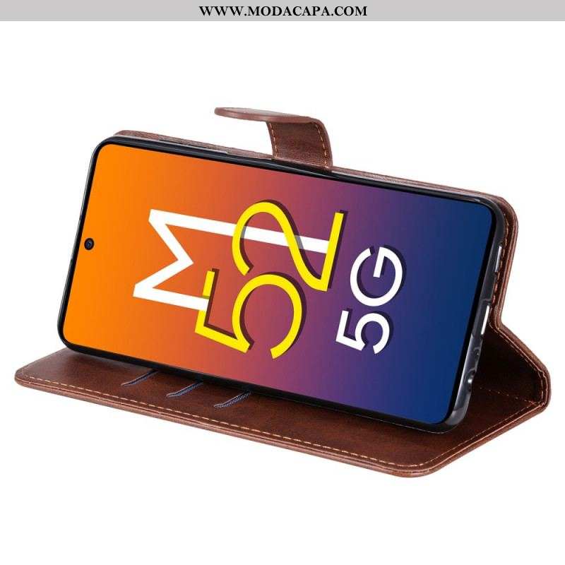 Capa Flip Para Samsung Galaxy M52 5G Zíper
