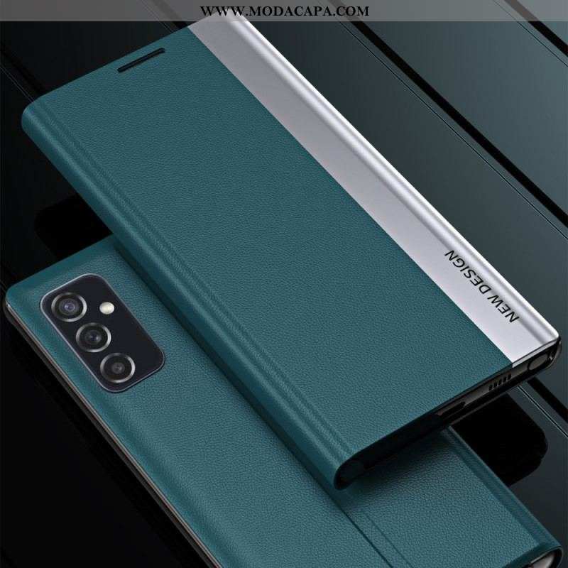 Capa De Celular Para Samsung Galaxy M52 5G Flip Fecho Magnético De Couro Sintético De Lichia