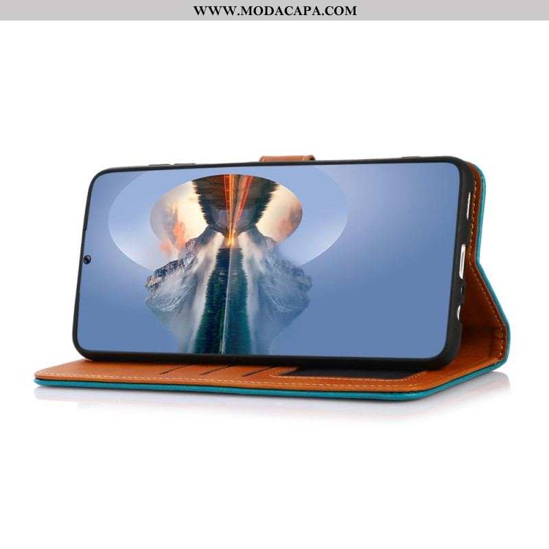 Capa Em Pele Para Samsung Galaxy M52 5G Com Alça Khazneh