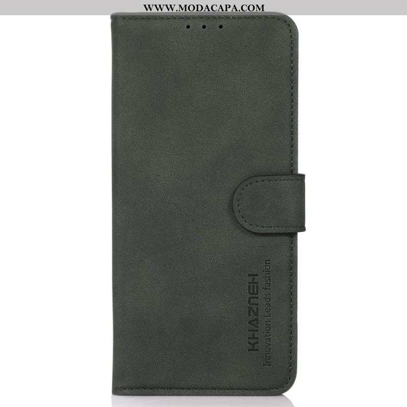 Capa De Couro Para Samsung Galaxy M52 5G Efeito Couro Vintage Khazneh