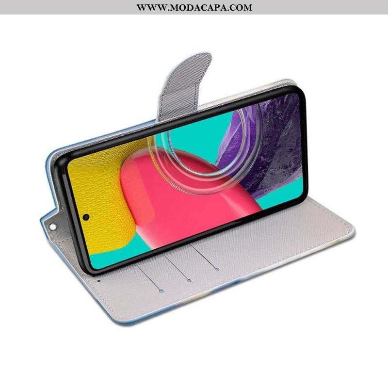 Capa Flip Para Samsung Galaxy M53 5G De Cordão Cachorro Tanga