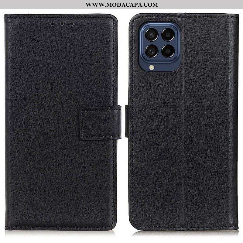 Capa De Couro Para Samsung Galaxy M53 5G Estilo De Couro